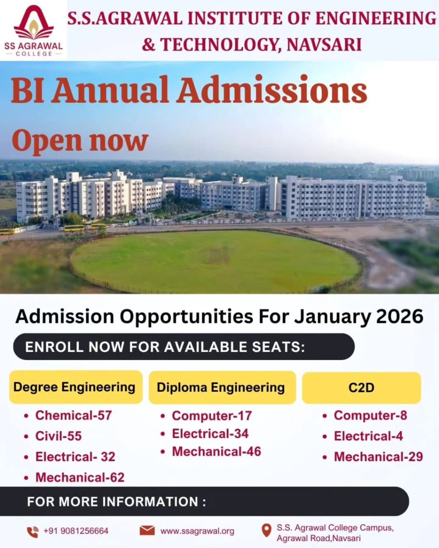 BI-ANNUAL ADMISSIONS OPEN, JANUARY 2026